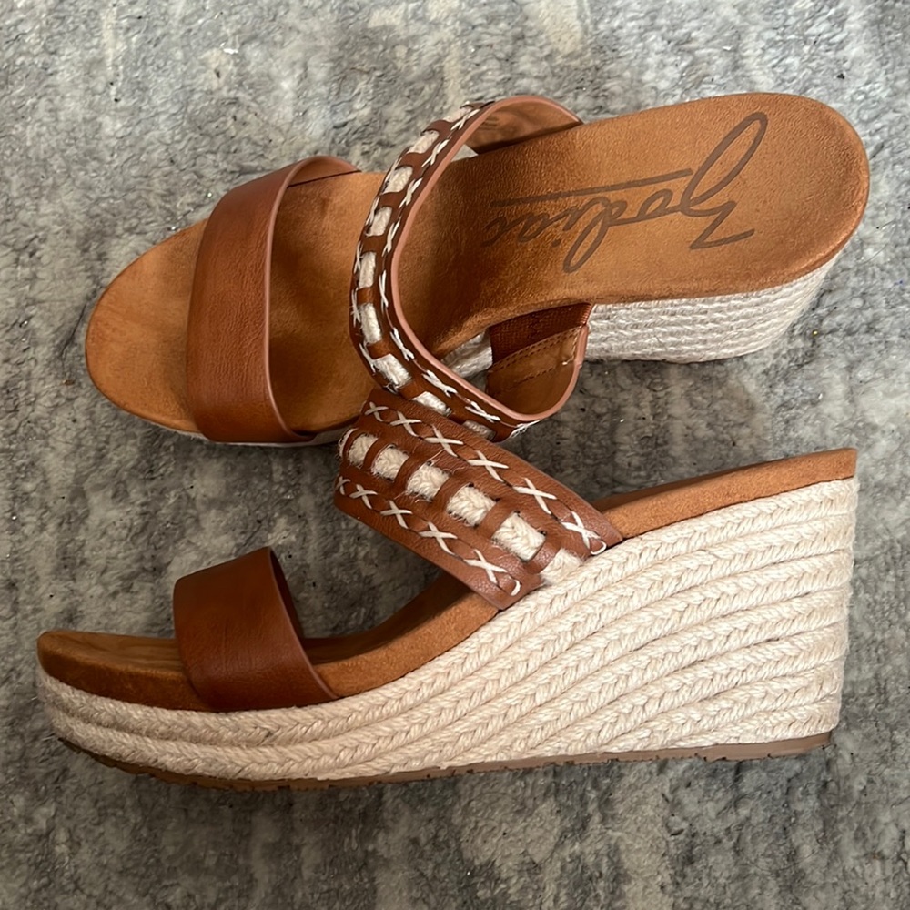 Brown Wedged Sandals